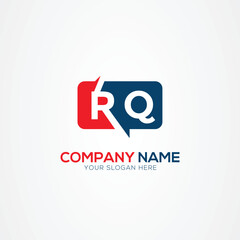 Fototapete - RQ or QR Creative Modern Letters Logo Design Element