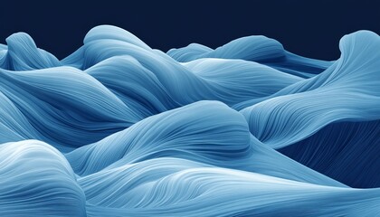 Aufkleber - abstract flowing waves, 3d rendered smooth lines and curves, dynamic and elegant design element