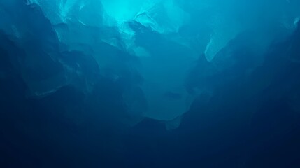Poster - Abstract deep blue sea gradient background, seamlessly transitioning into a lighter aquamarine shade, evoking ocean depth and tranquility. No horizon or land