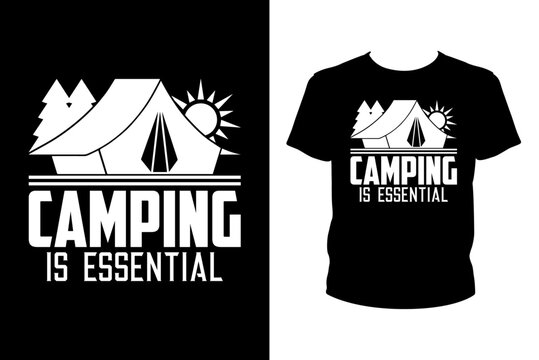 Camping is essential - Art files for Cricut and Silhouette. You can edit them with Adobe Illustrator.