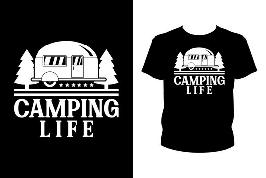 Camping life - Art files for Cricut and Silhouette. You can edit them with Adobe Illustrator.