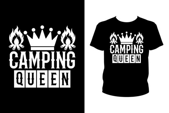 Camping queen - Art files for Cricut and Silhouette. You can edit them with Adobe Illustrator.