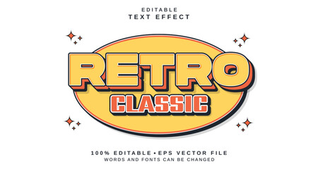 Poster - editable text style effect - retro classic text style theme.