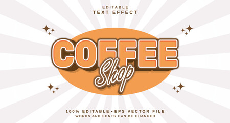 Poster - editable text style effect - coffee shop text style theme.