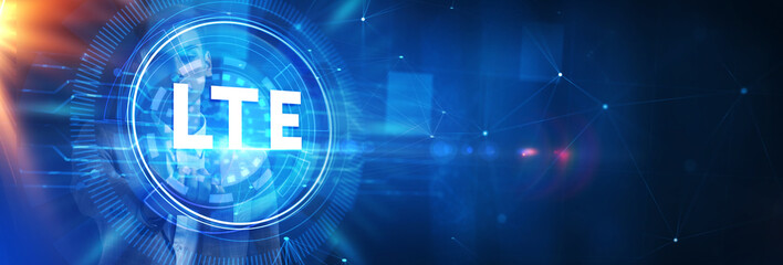 Business, Technology, Internet and network concept. LTE abbreviation, modern technology concept.