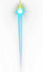 Wall Mural - dynamic glowing energy beam with pulsating power effect isolate on transparent background, cutout, p