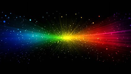 Leinwandbilder - Serene gradient of colors radiating light and energy creating a harmonious scene in the dark : Generative AI