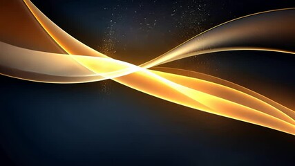 Poster - Abstract gold wave design on dark background