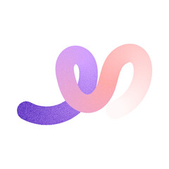 Wall Mural - abstract wavy gradient lines with fluid ribbon shapes, colorful squiggle pattern, geometric doodle e