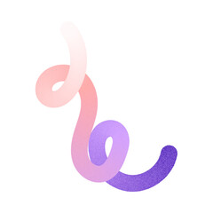 Wall Mural - abstract wavy gradient lines with fluid ribbon shapes, colorful squiggle pattern, geometric doodle e