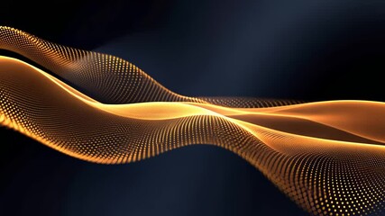 Poster - Abstract gold wave design