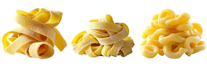 Poster - Raw macaroni pasta on a transparent background was generated as an image using Generative Ai