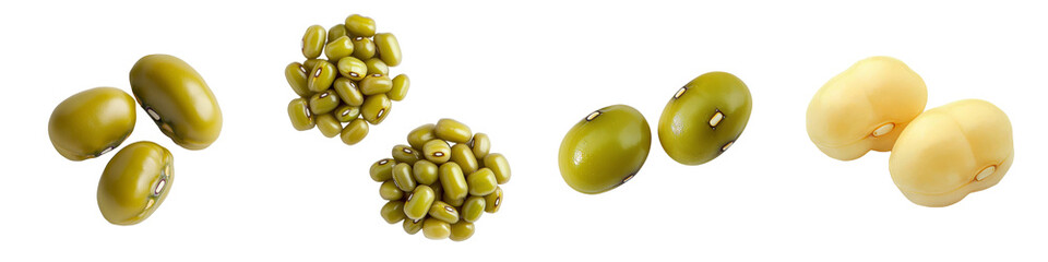Poster - On a transparent background, a lone soybean is showcased, having been generated by Ai