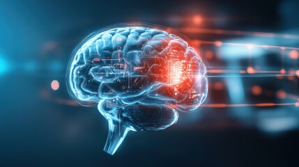 Poster - Neural activity unleashed exploring the dynamic brain digital realm infographic futuristic setting close-up perspective
