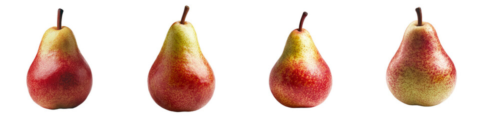 Poster - Generative Ai has created an image of a pear that is isolated on a transparent background