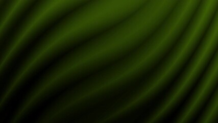 Poster - Abstract design featuring smooth, flowing green waves on a dark background, creating a calming and serene visual effect.