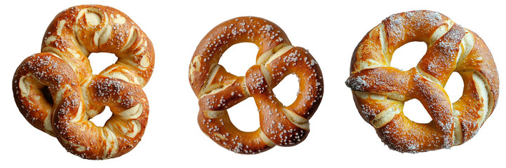 Poster - Stock has created an image of a chocolate covered pretzel isolated on a transparent background