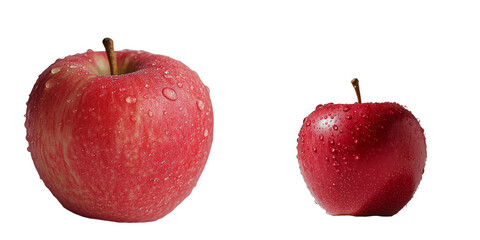 Leinwandbilder - Stock was used to create an image of a fresh red apple isolated on a transparent background