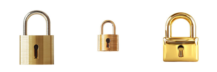 Aufkleber - On a transparent background, a padlock is prominently displayed, symbolizing security and protection, all thanks to Generative Ai