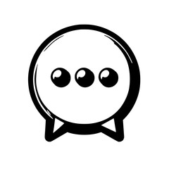 Poster - chat bubble icon with three dots representing messaging or waiting for response in digital communica