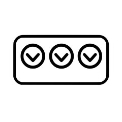 Poster - three check marks indicating completion or approval of tasks in a minimalist design on a white backg