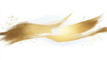 Poster - Create minimalist art with gold brushstrokes in a modern studio environment