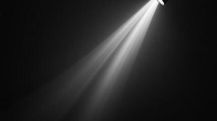 Canvas Print - dramatic spotlight beam illuminating dark space in monochrome setting