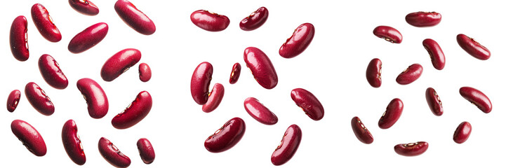 Poster - Red kidney beans, isolated and set against a transparent background, were generated by Ai