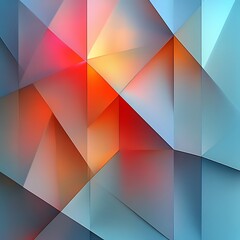 Poster - Abstract geometric background with vibrant colors, creating a modern and artistic design