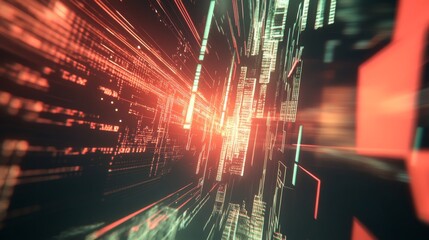 Poster - Exploring digital finance innovations global arena abstract visualization modern environment tech-focused perspective