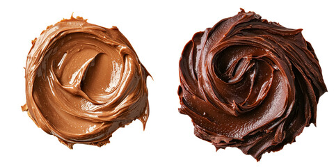 Aufkleber - Generative Ai has produced an image of chocolate spread set against a clear transparent background