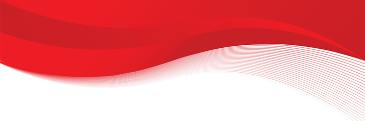 Poster - vector red line background curve element with white space for text and message design, overlapping l