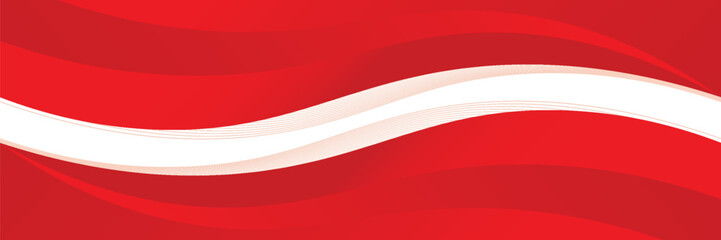 Poster - vector red line background curve element with white space for text and message design, overlapping l
