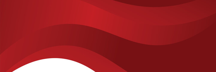 Poster - vector red line background curve element with white space for text and message design, overlapping l