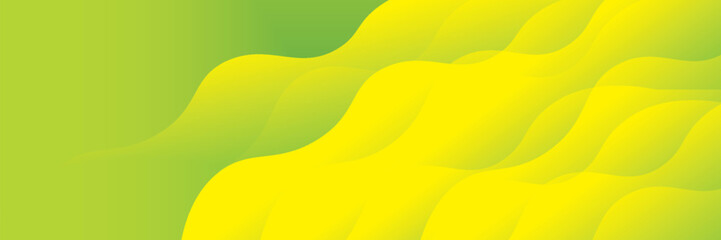 Poster - abstract green and yellow color background. dynamic shapes composition. eps10 vector