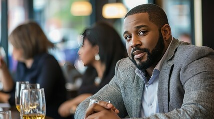 Poster - A Black small business owner attending a local networking event to connect with other entrepreneurs 