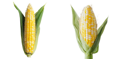 Leinwandbilder - Generative Ai has created an image of fresh corn on a completely transparent background