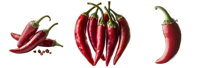 Poster - Image of isolated Red Hot Chili Peppers on transparent background made with Generative Ai