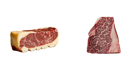 Poster - Generative Ai has created an image of a fresh beef steak isolated and set on a transparent background