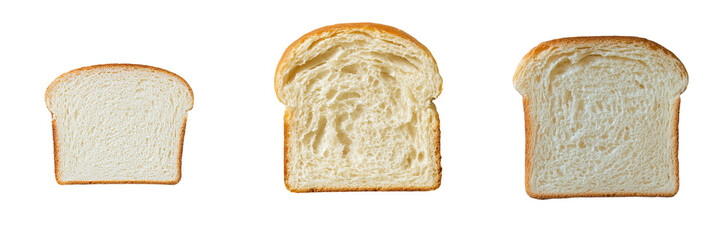 Poster - An isolated slice of white bread on a transparent background has been generated using advanced Ai techniques