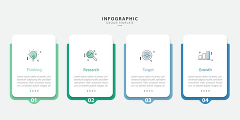 Poster - timeline infographic template. 4 step timeline journey, calendar flat simple infographics design tem