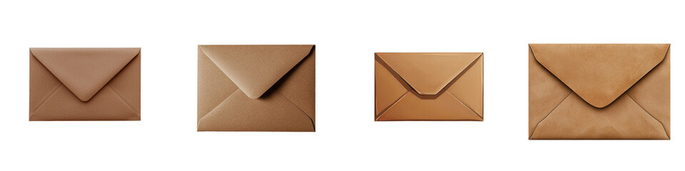 Poster - This envelope is crafted from realistic brown kraft paper and boasts a neatly folded flap, making it perfect for mailing, communication, and office supplies, while its classic postal design is set