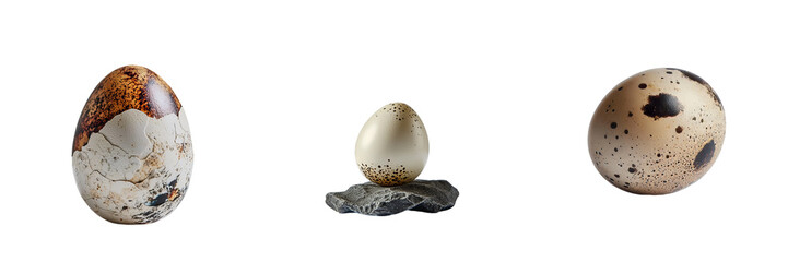 Aufkleber - Generative Ai has generated an image of a quail egg that is isolated on a transparent background