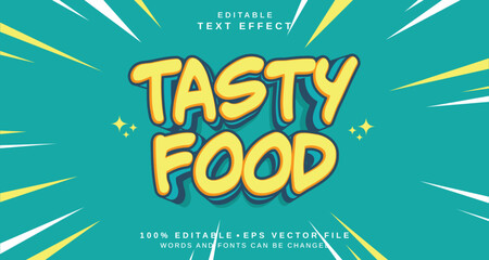 Poster - Editable text style effect - Tasty Food text style theme.