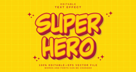 Poster - Editable text style effect - Super Hero text style theme.