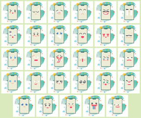 Poster - Diverse Smartphone Emoji Collection for Expressive Communication Interface Design