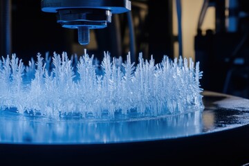 Poster - Innovative icy crystal formation created in a laboratory setting using advanced techniques