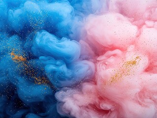 Aufkleber - Dynamic colorful smoke explosion abstract art digital background creative studio high angle view artistic concept