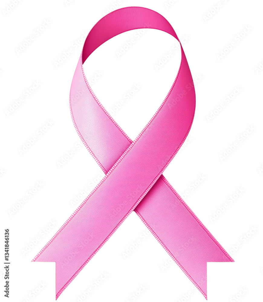 Pink cancer ribbon, vector clipart illustration with simple gradients ...