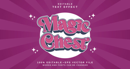 Poster - Editable text style effect - Magic Chest text style theme.